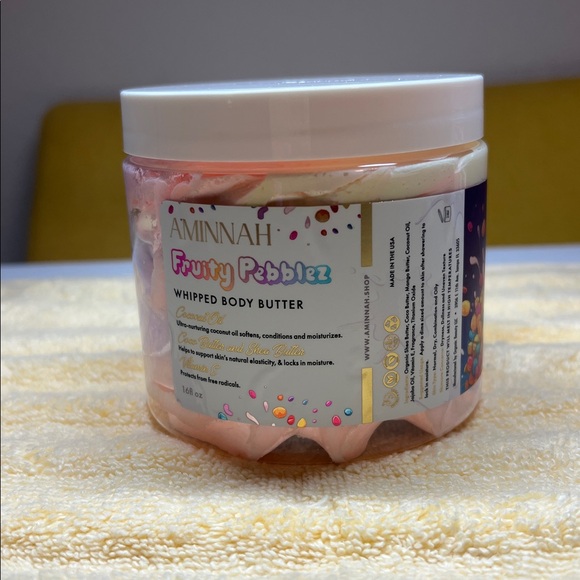 NWT Aminnah JUMBO 16 fl Oz Fruity Pebblez Whipped Body Butter - Picture 2 of 10